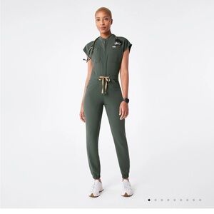 Figs Moss Rafaela Cargo ScrubJumpsuit